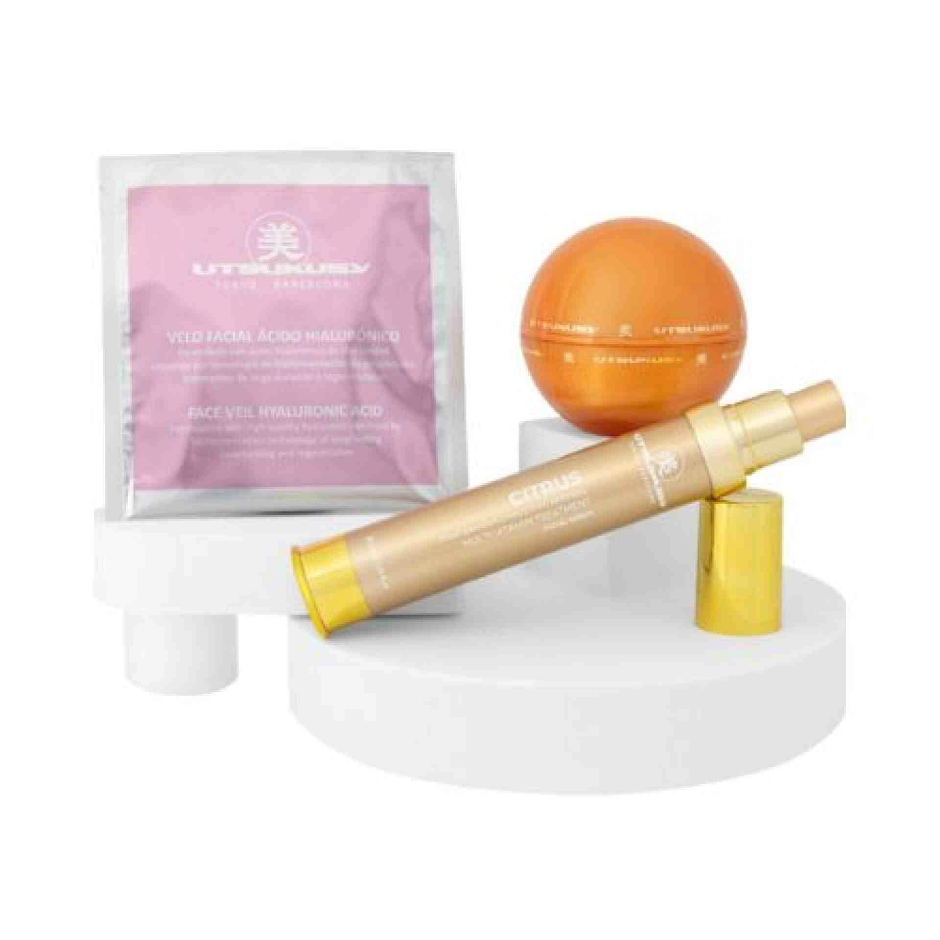 Set Navidad 2025 Citrus Homeopathiques | Crema SPF15 50 ml + Serum 35 ml + Velo de Ácido Hialurónico + Neceser – Utsukusy ®