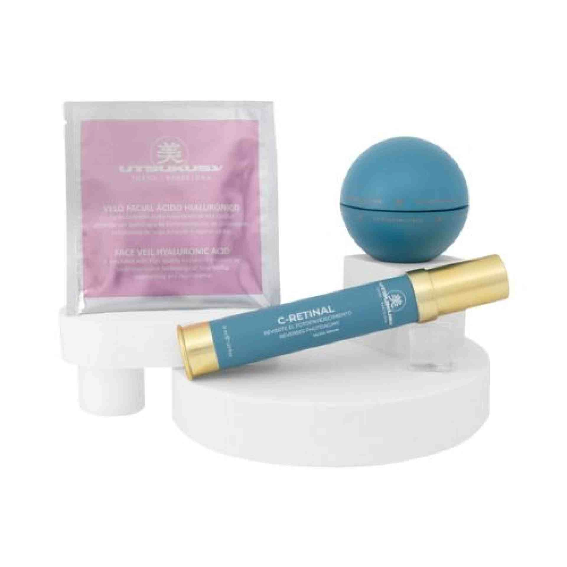 Set Navidad 2025 D-Skin | Crema 50 ml + Serum 35 ml + Velo de Ácido Hialurónico + Neceser – Utsukusy ®