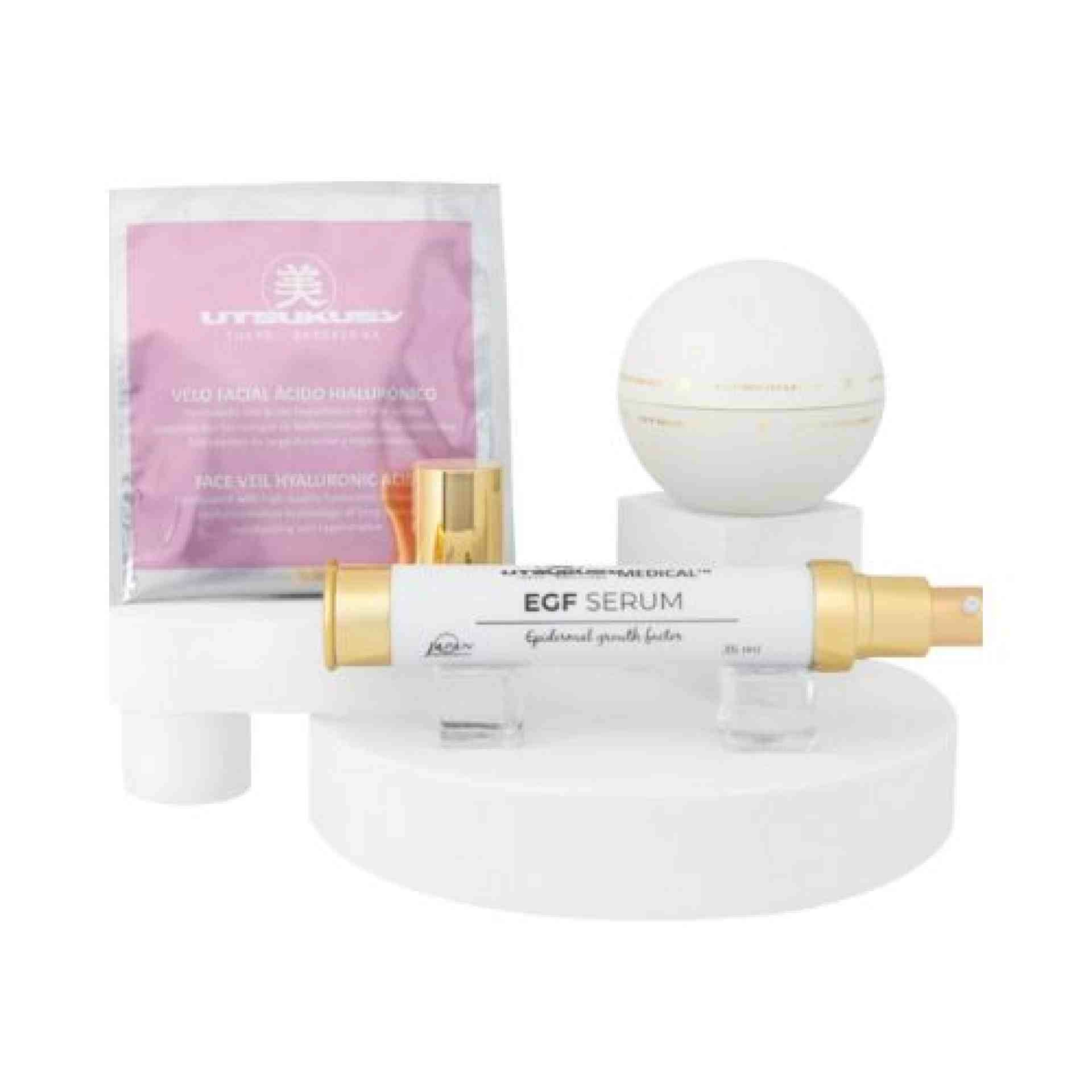 Set Navidad 2025 EGF Plasma | Serum 35 ml + Crema 50 ml + Velo de Ácido Hialurónico + Neceser – Utsukusy ®