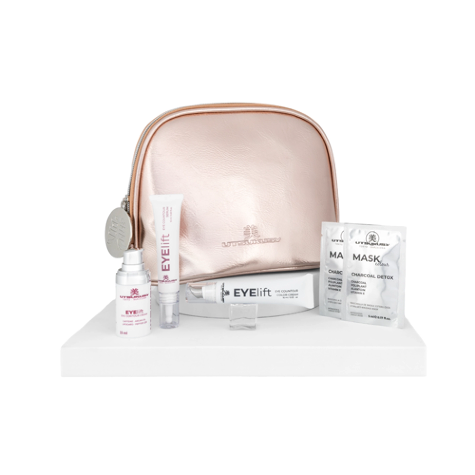 Set Navidad 2025 Eye Lift 2 | Eye Contour Serum 15ml + Eye Lift Cream 15ml + Eye Lift Color Cream 15ml + 2 Mascarillas Charcoal Detox + Neceser de Regalo - Utsukusy ®