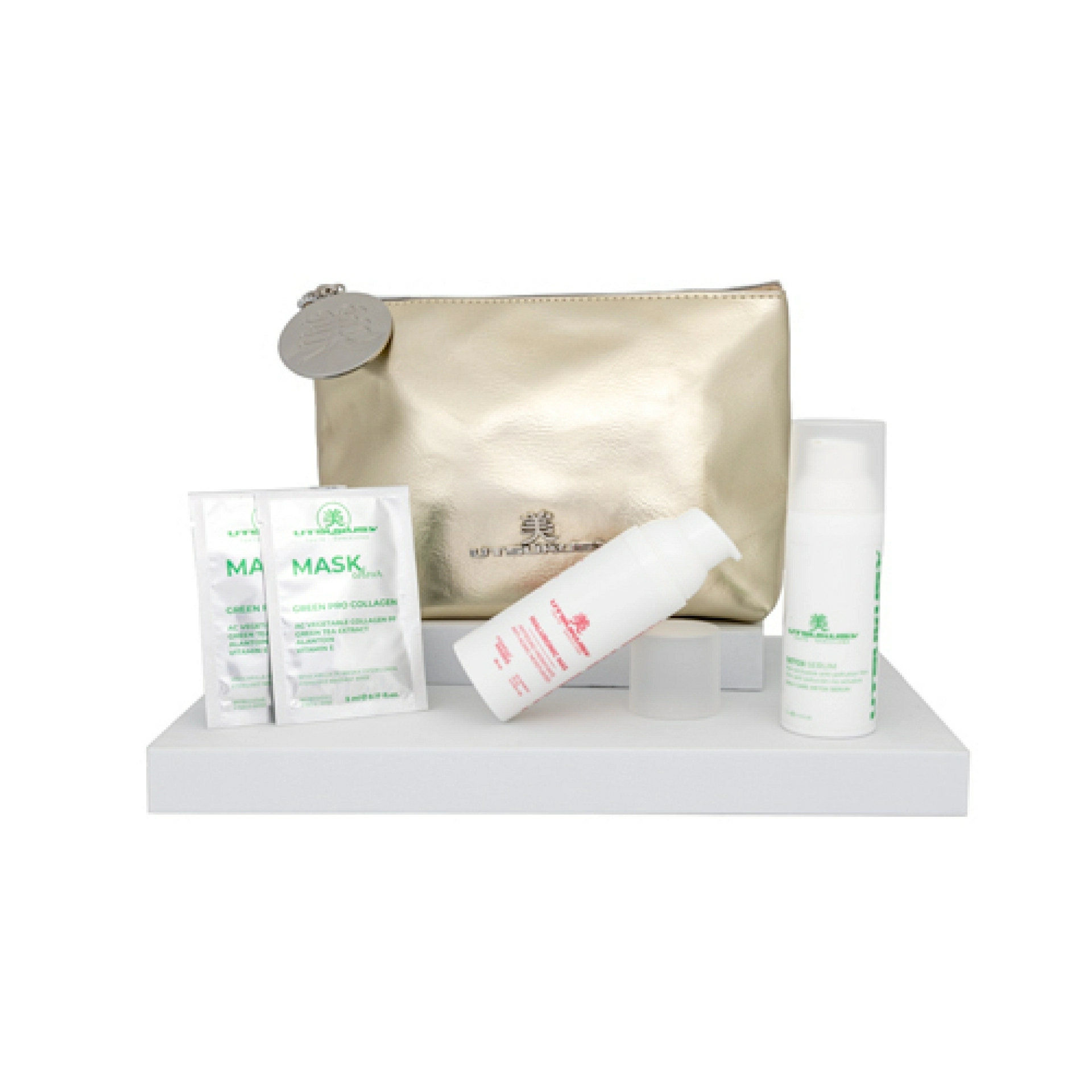 Set Navidad 2025 Hyaluronic Detox | Hialuronic Max 50 ml + Detox Serum 30 ml SPF 50 + 2 Mascarillas Green Pro Collagen + Neceser de Regalo - Utsukusy ®