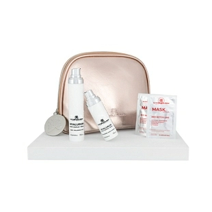 Set Navidad 2025 Mokzai Hyaluron | Hyaluron Cream 50ml + Hyaluron Serum 30ml SPF 50 + 2 Mascarillas Red Botox Like + Neceser de Regalo - Utsukusy ®