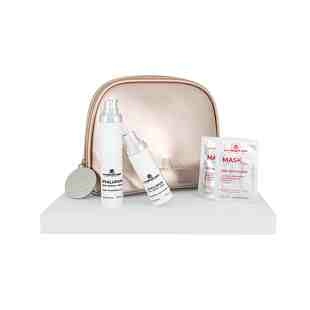 Set Navidad 2025 Mokzai Hyaluron | Hyaluron Cream 50ml + Hyaluron Serum 30ml SPF 50 + 2 Mascarillas Red Botox Like + Neceser de Regalo - Utsukusy ®