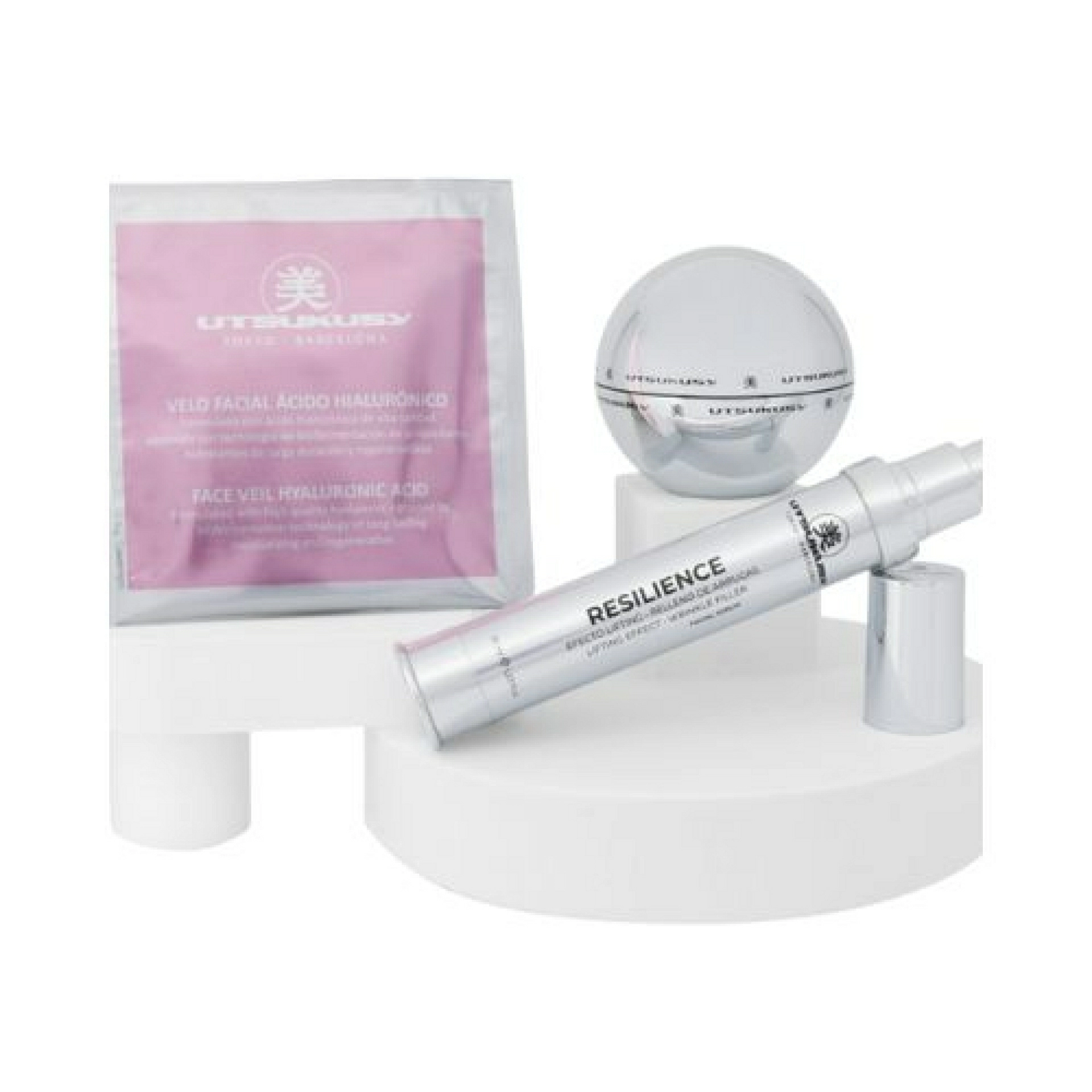 Set Navidad 2025 Resilience | Crema 50 ml + Serum 35 ml + Velo de Ácido Hialurónico + Neceser – Utsukusy ®