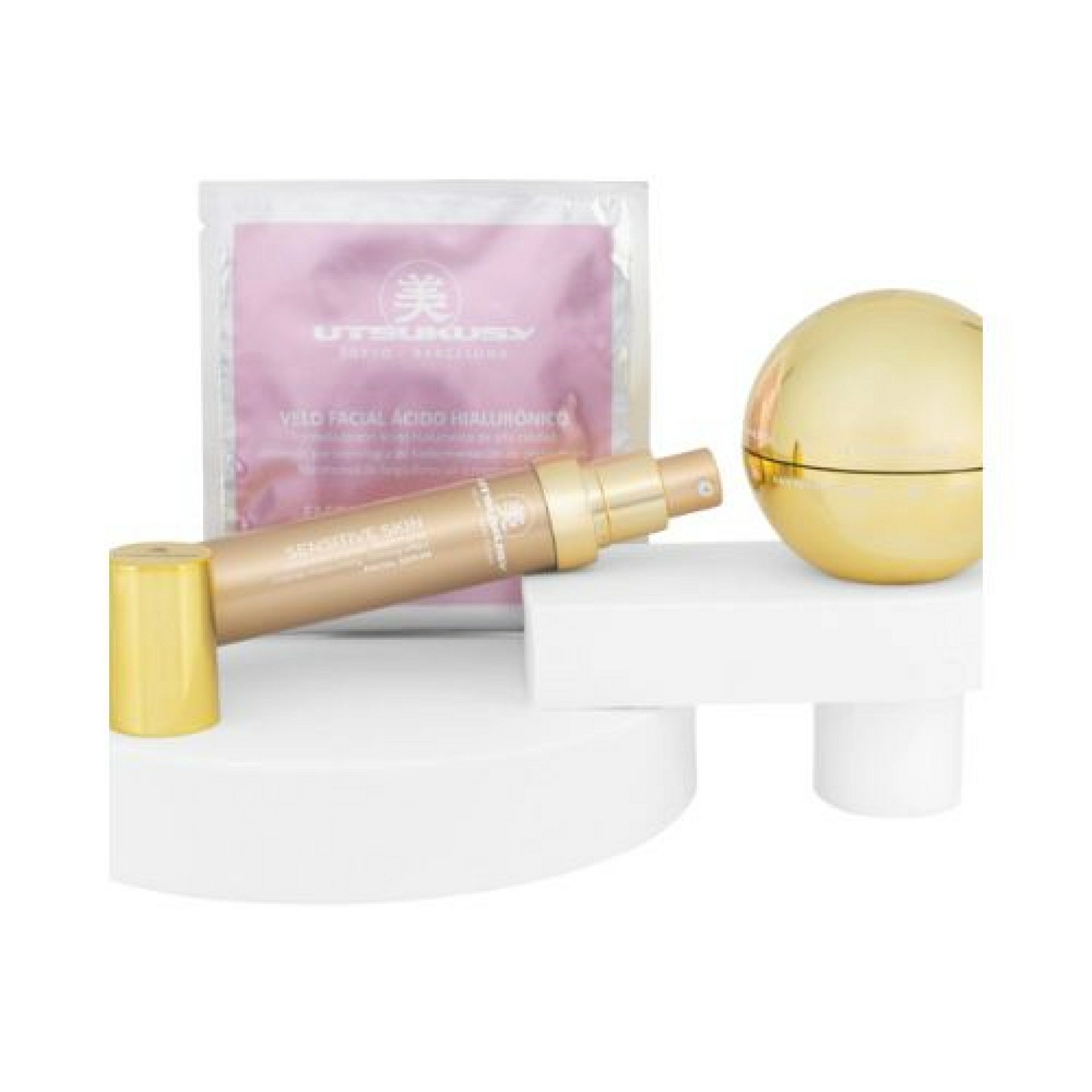 Set Navidad 2025 Sensitive | Crema 50 ml + Serum 35 ml + Velo de Ácido Hialurónico + Neceser – Utsukusy ®