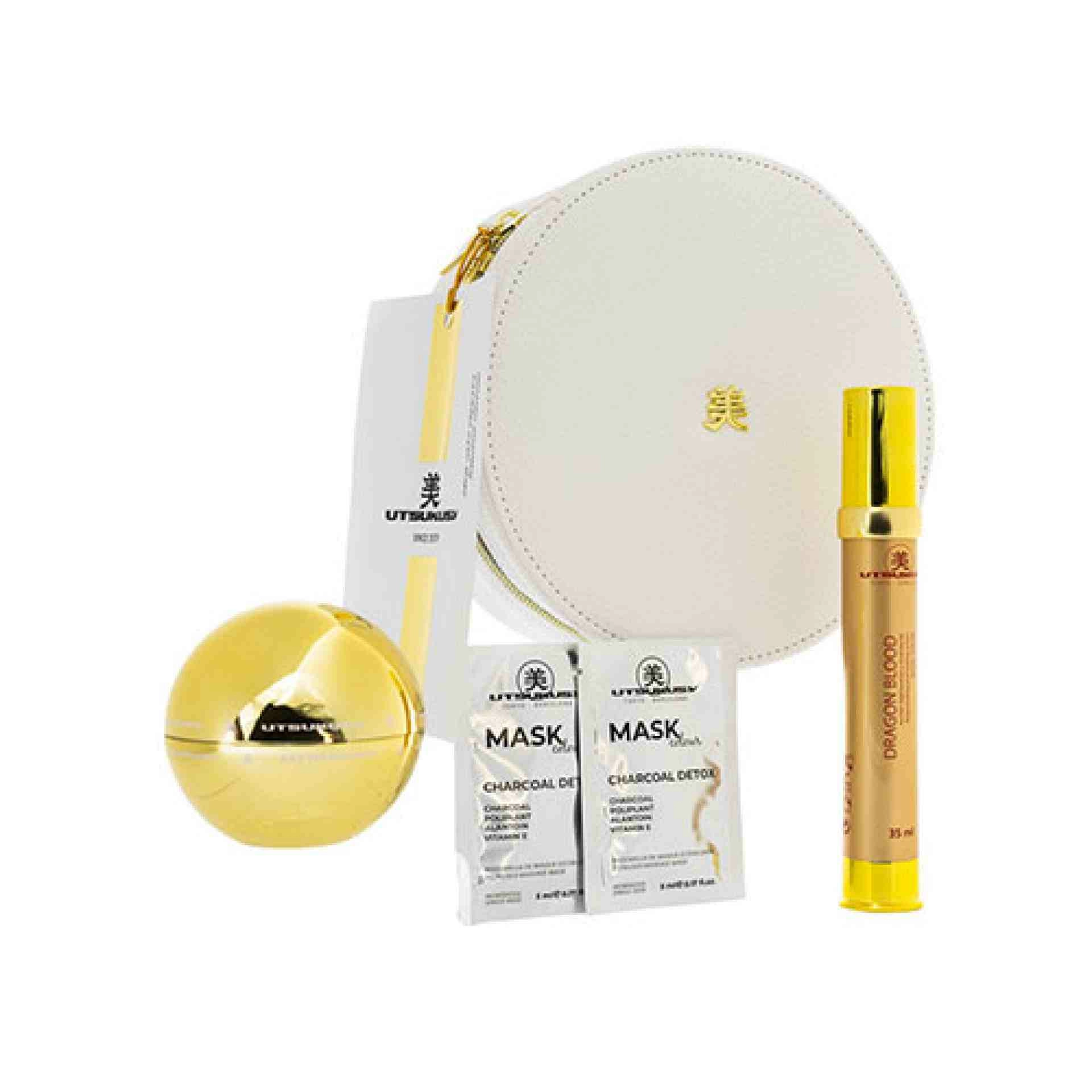 Set Navidad Dragon Blood | Crema 50 ml + Serum 35 ml + 2 Mask 5 ml + Neceser de Regalo - Utsukusy ®