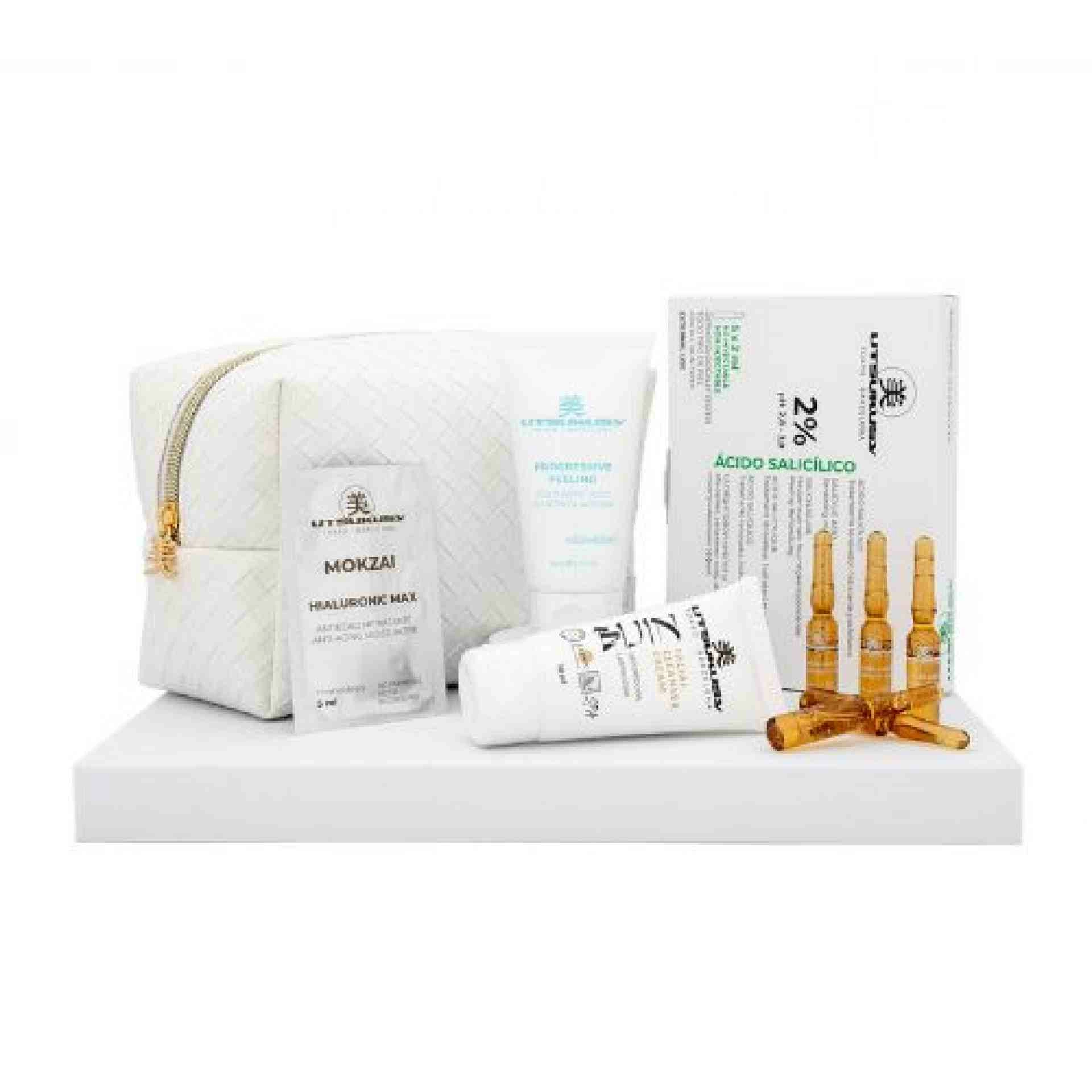 Set Navidad PROGRESSIVE ACID. SALICÍLICO: Serum Ácido Salicílico 5x2 ml + Crema Bijin 50 ml+ Progressive Peeling 50 ml + Mask 5 ml + Neceser de Regalo - Utsukusy ®