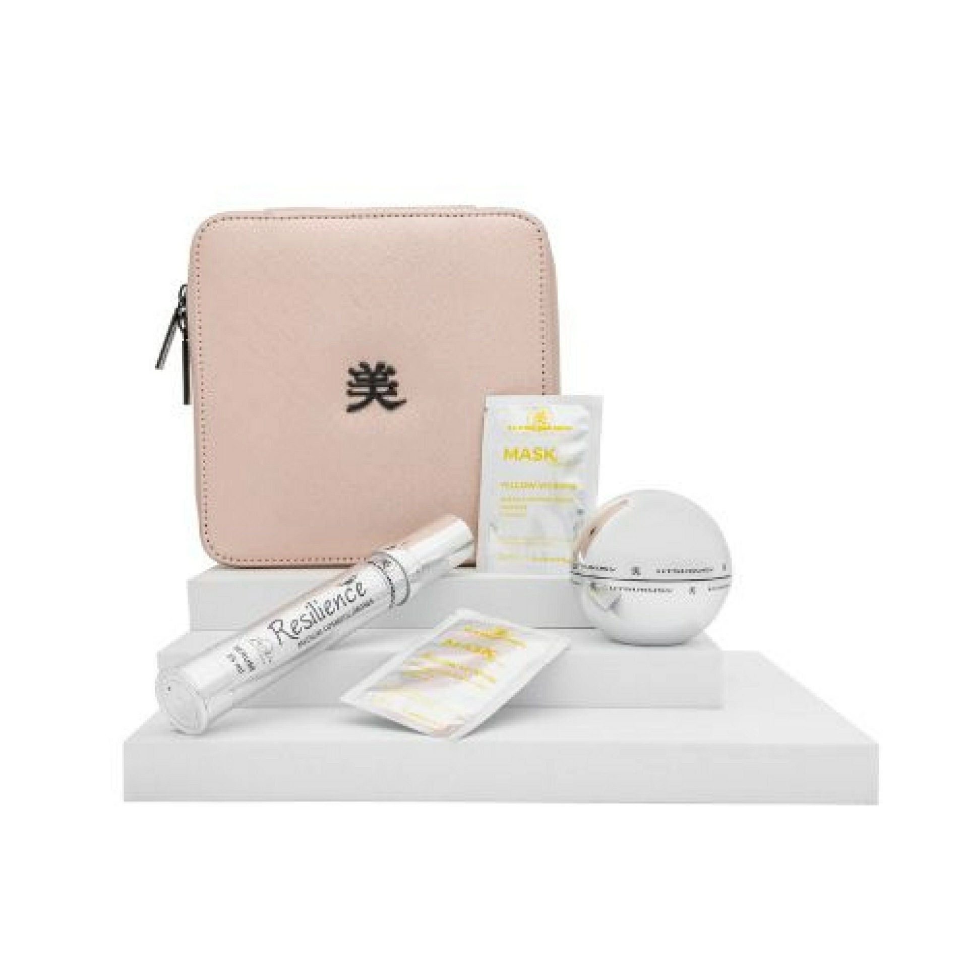 Set Navidad Resilience | Serum 35 ml + Crema 50 ml + 2 Mask 5 ml + Neceser REGALO - Utsukusy ®