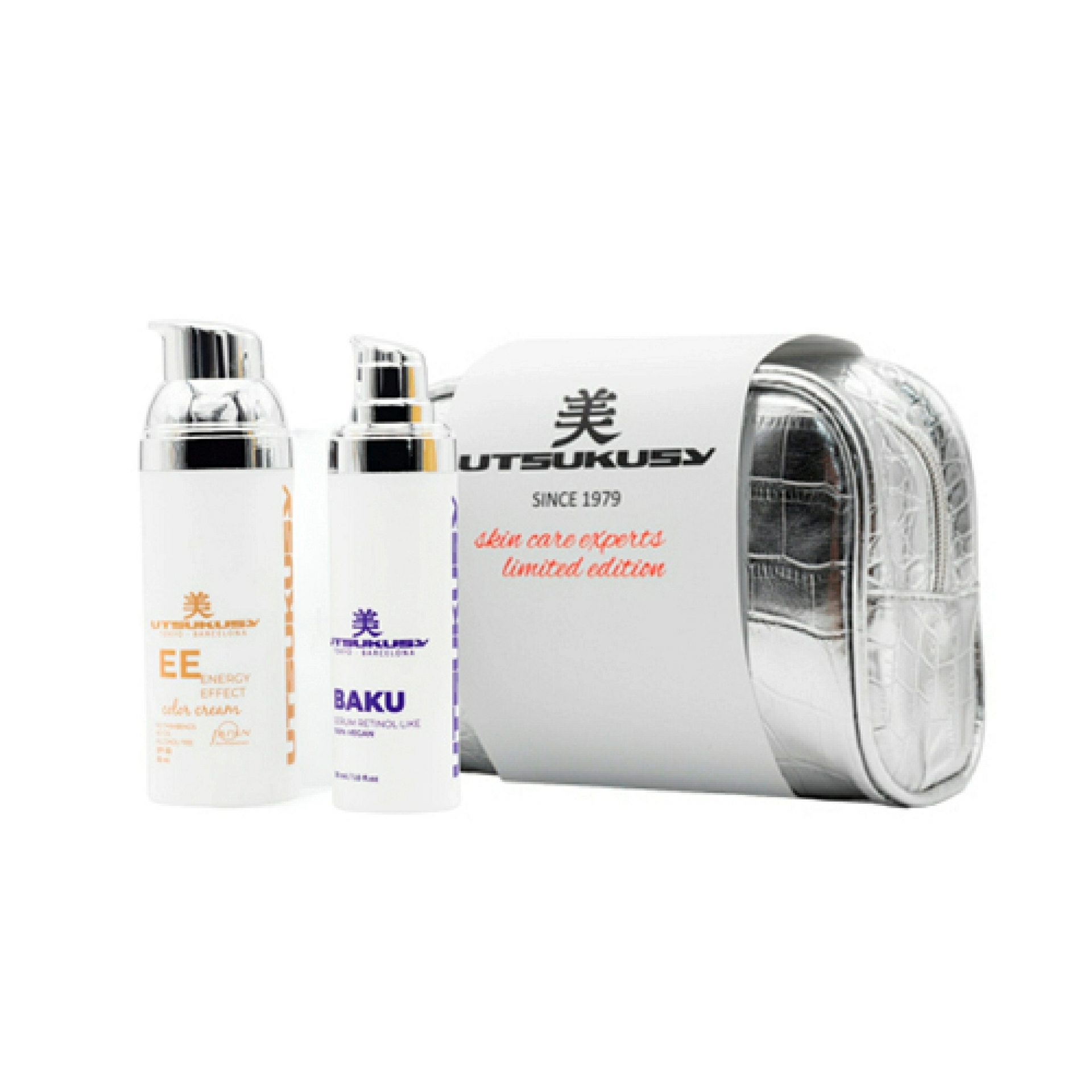Set Retinol - Like | Serum Baku 30 ml + Crema Color EE 50 ml SPF 50 + Neceser de Regalo - Utsukusy ®