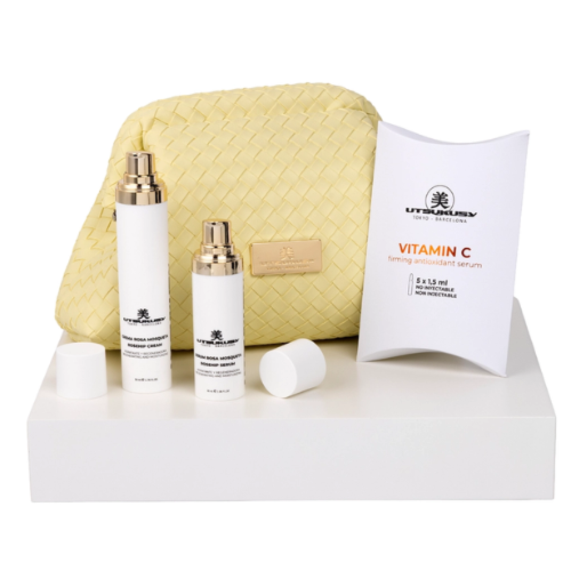 Set Rosa Mosqueta con neceser | Crema 50ml + Serum 30 - Rosa Mosqueta - Utsukusy ®