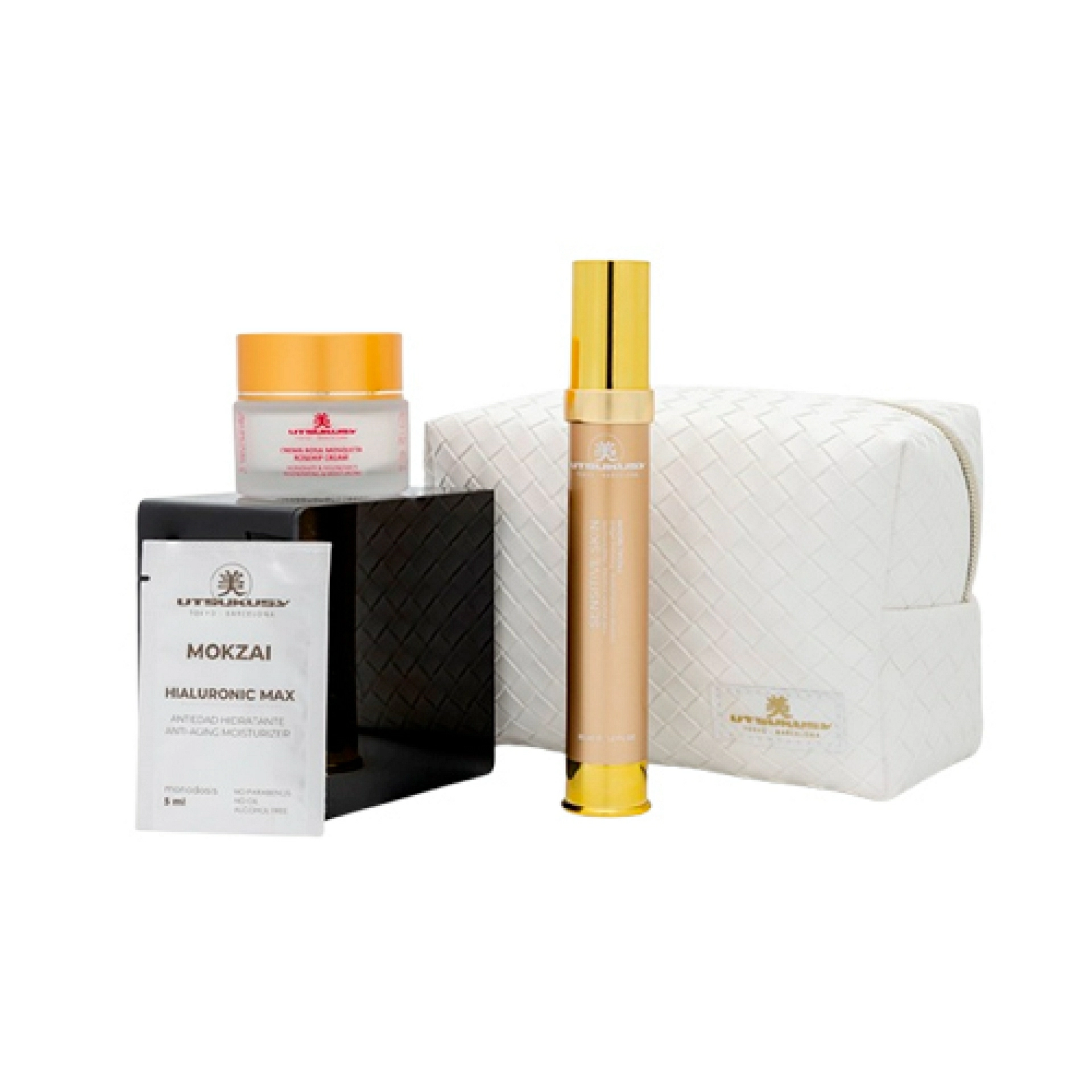 Set Rosa Mosqueta | Serum 30 ml + Crema 50 ml + Monodosis mascarilla Mokzai Hialuronic Max + Neceser de REGALO - Utsukusy ®