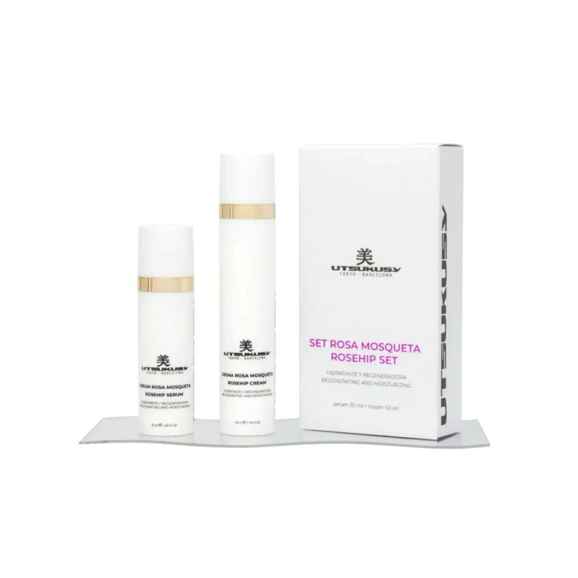 Set Rosa Mosqueta | Sérum Rosa Mosqueta 30 ml + Crema Rosa Mosqueta 50 ml – Utsukusy ®