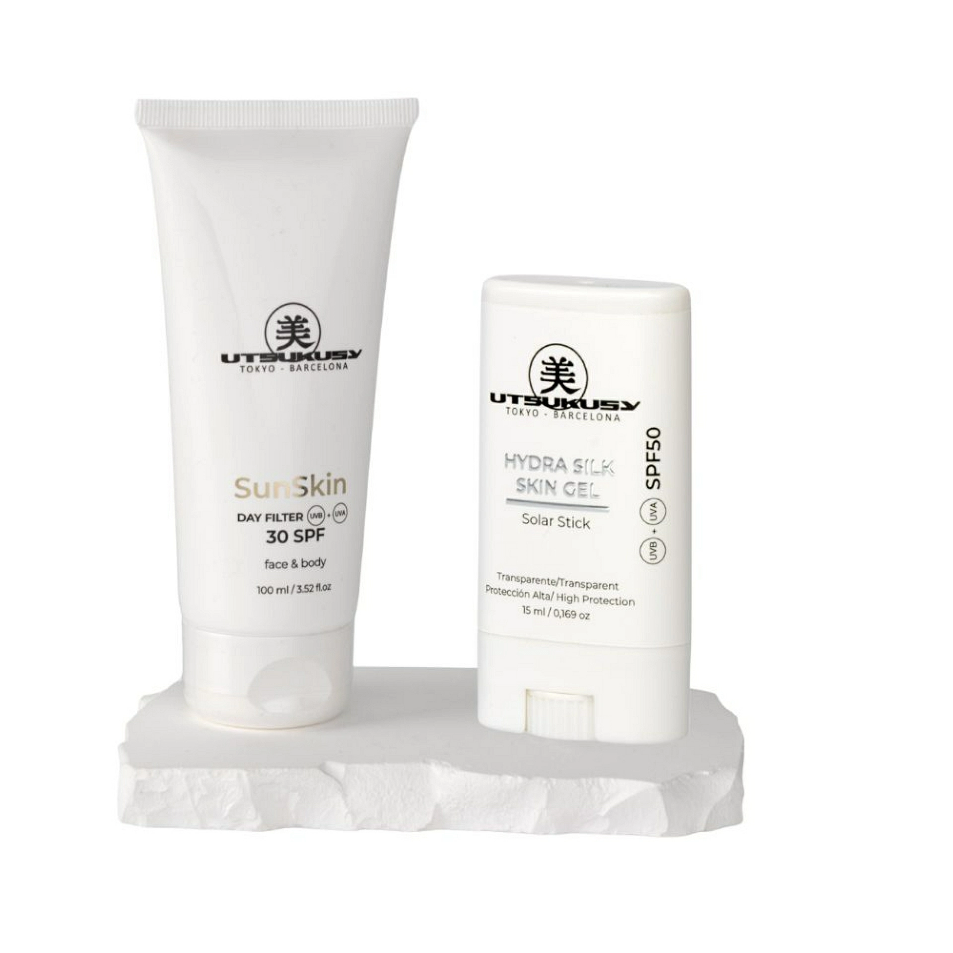 Set Sunskin Bronce SPF30 | Crema SPF 30 + Sun Stick SPF50 – Utsukusy ®