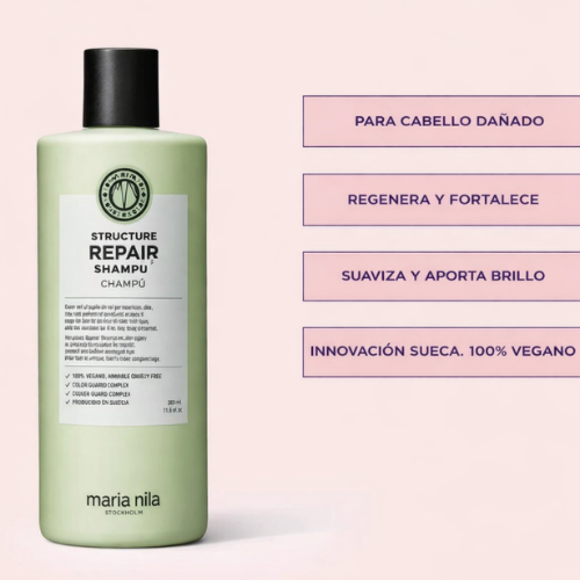 Shampoo | Champú Reparador para Cabello Dañado - Structure Repair  - Maria Nila ®