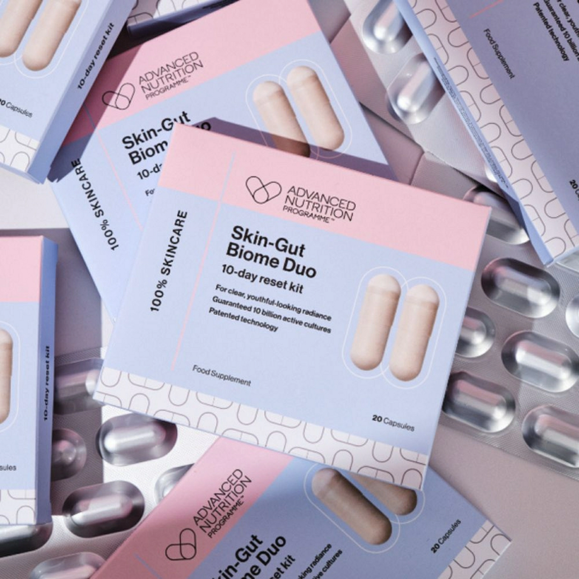 Skin-Gut | Salud intestinal y cutánea | 20 cápsulas | Biome Duo | Advanced Nutrition Programme ®