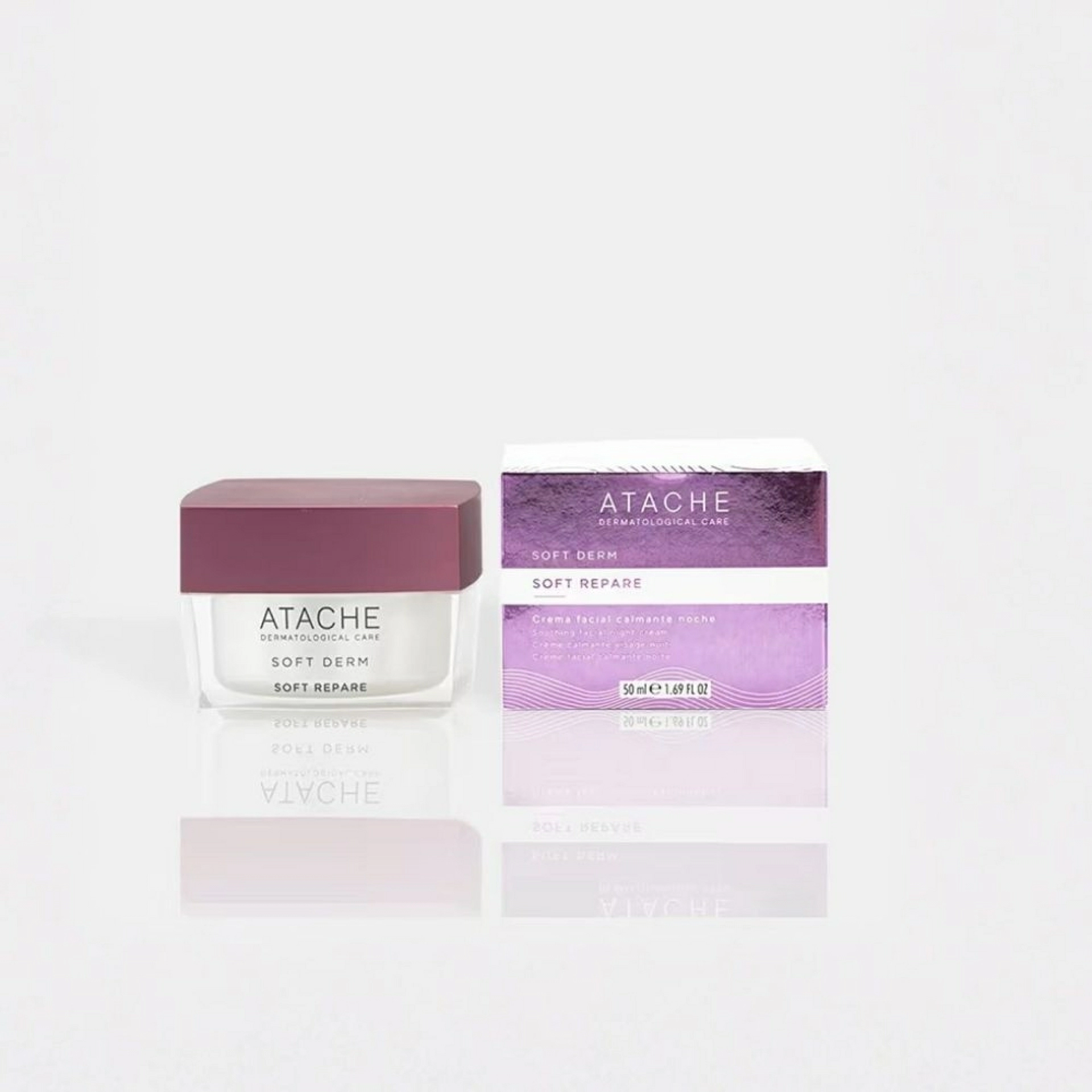 Soft Repare - Noche  | Crema facial noche para piel sensible 50 ml - Soft Derm - Atache ®