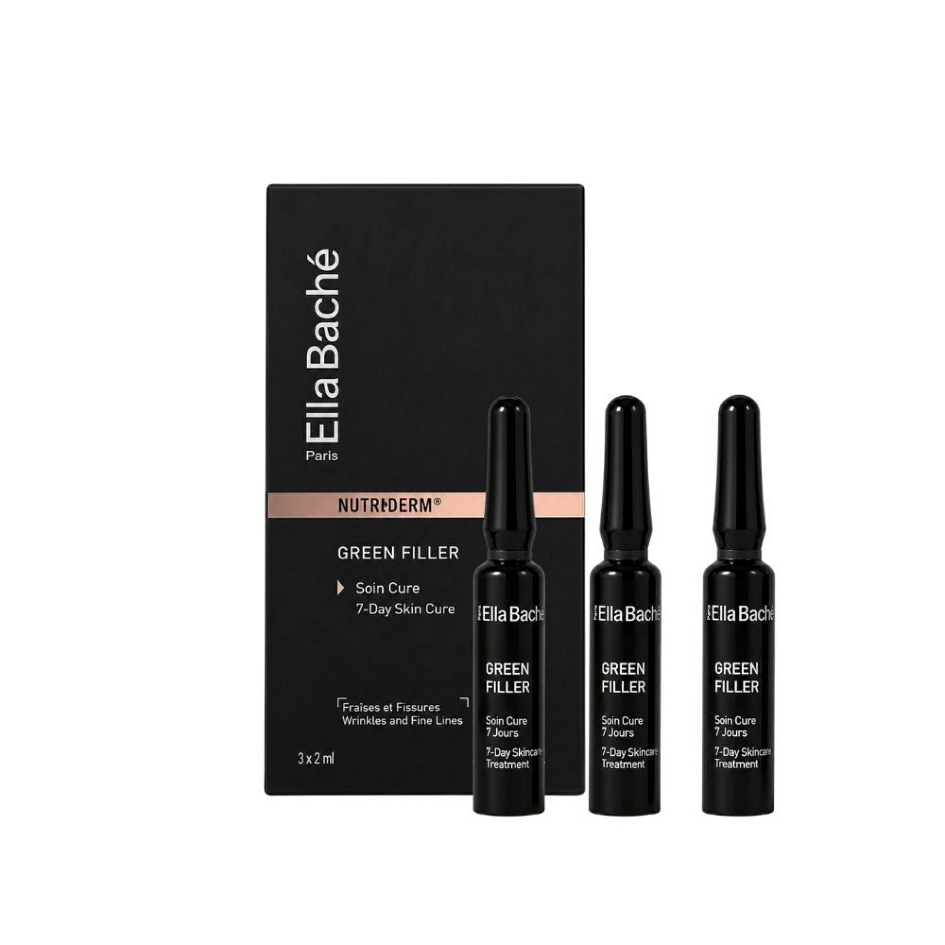 Soin Cure 7 Jours | Ampollas Rellenadoras de Arrugas 7 x 1,2 ml - Green Filler - Ella Baché ®