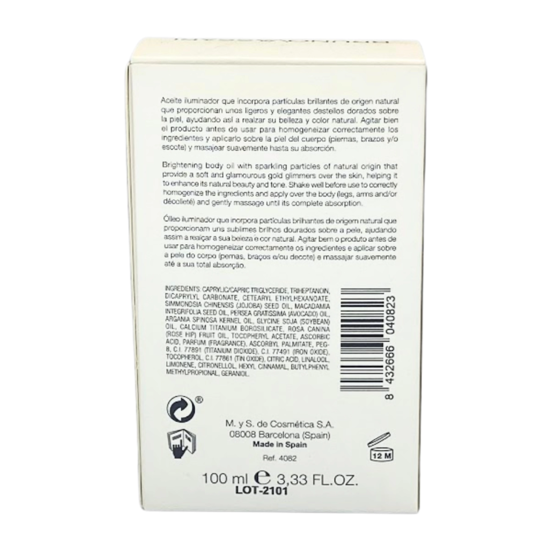 Sparkling Body Oil | Aceite iluminador corporal 100ml - Sun Defense - Bruno Vassari ®