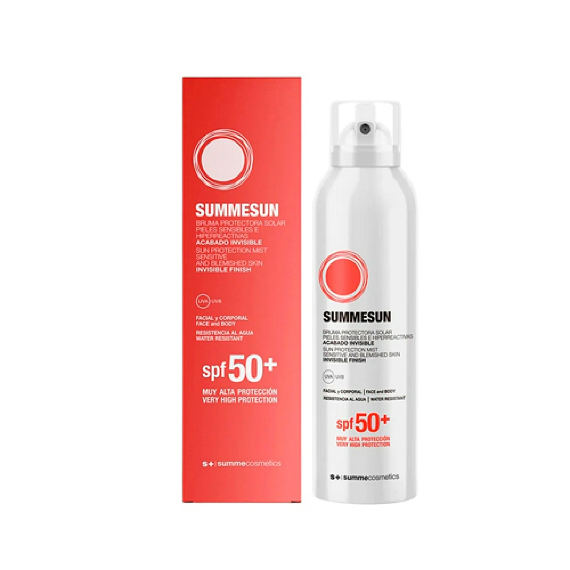 SPF50+ Bruma Piel Sensible | Bruma protectora solar piel hiperreactiva 200ml - Summesun - Summecosmetics ®