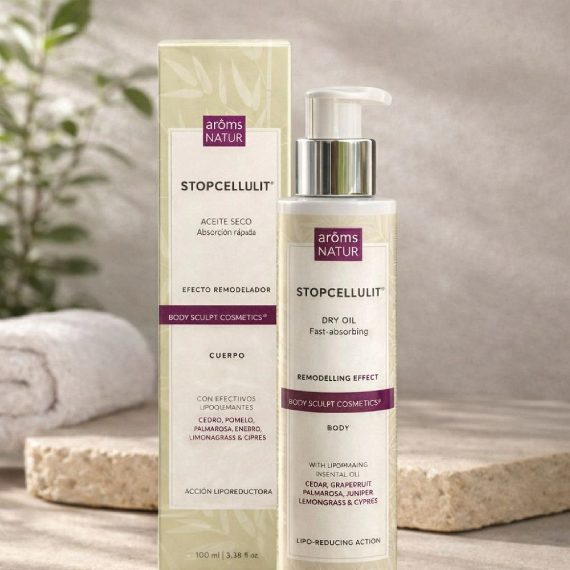 Stopcelulit | Aceite seco anticelulítico 100ml - Body Sculpt cosmetics - Arôms Natur ®