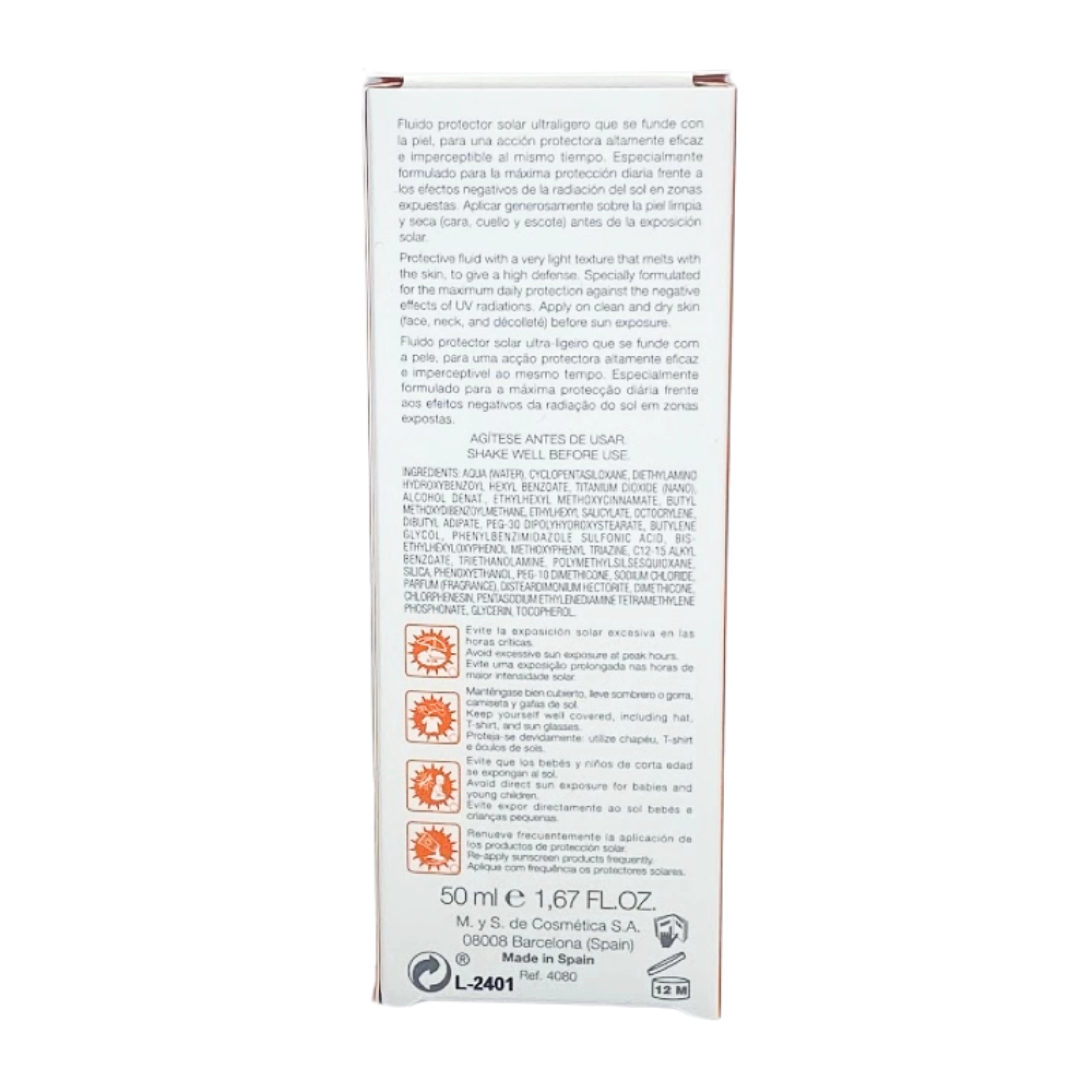 Sun Pocket Fluid SPF50+ | Protector solar 50ml - Sun Defense - Bruno Vassari ®