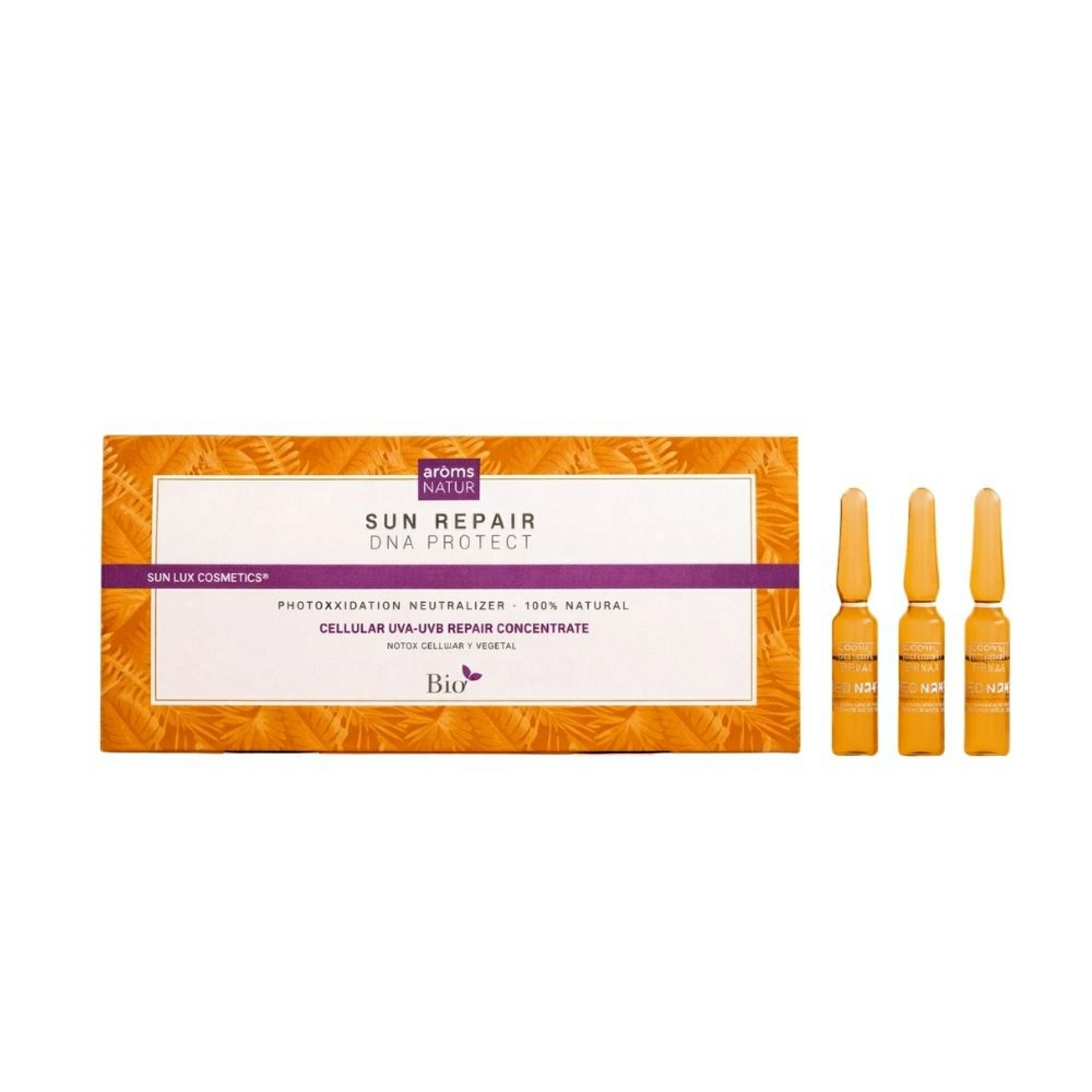 Sun Repair - DNA Protect | Ampollas reparadoras 7x1,5ml - Solar Cosmetics - Arôms Natur ®