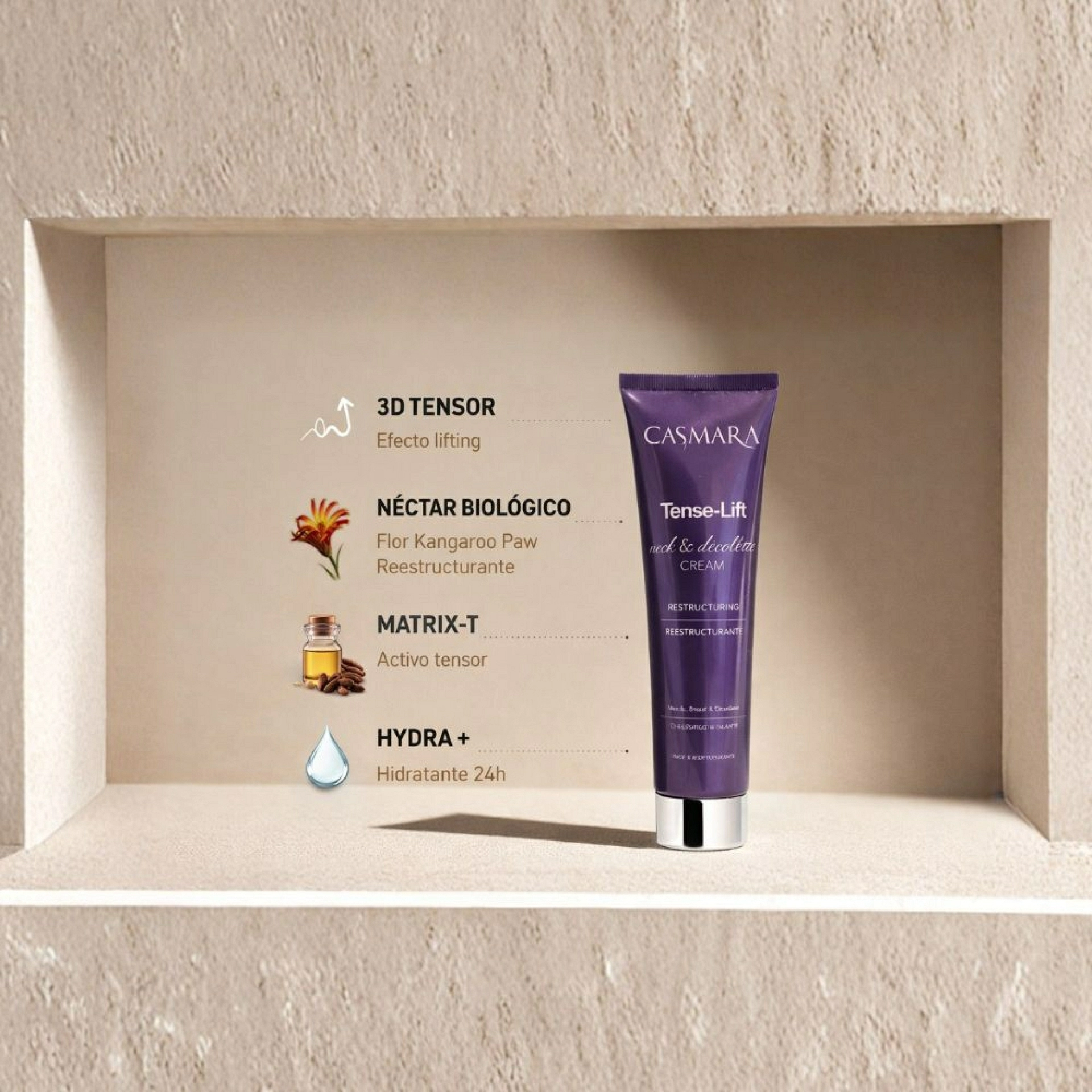 Tense-Lift Neck & Décollete Cream Restructuring 100ml | Crema Reafirmante - Casmara ®
