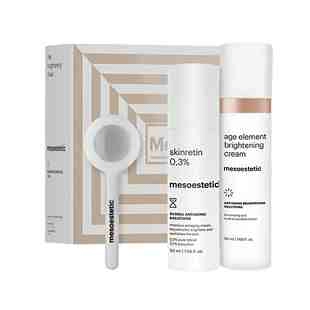 the brightening ritual: age element brightening cream 50ml + skinretin 0.3% 50ml + crystal iceglobe - mesoestetic ®