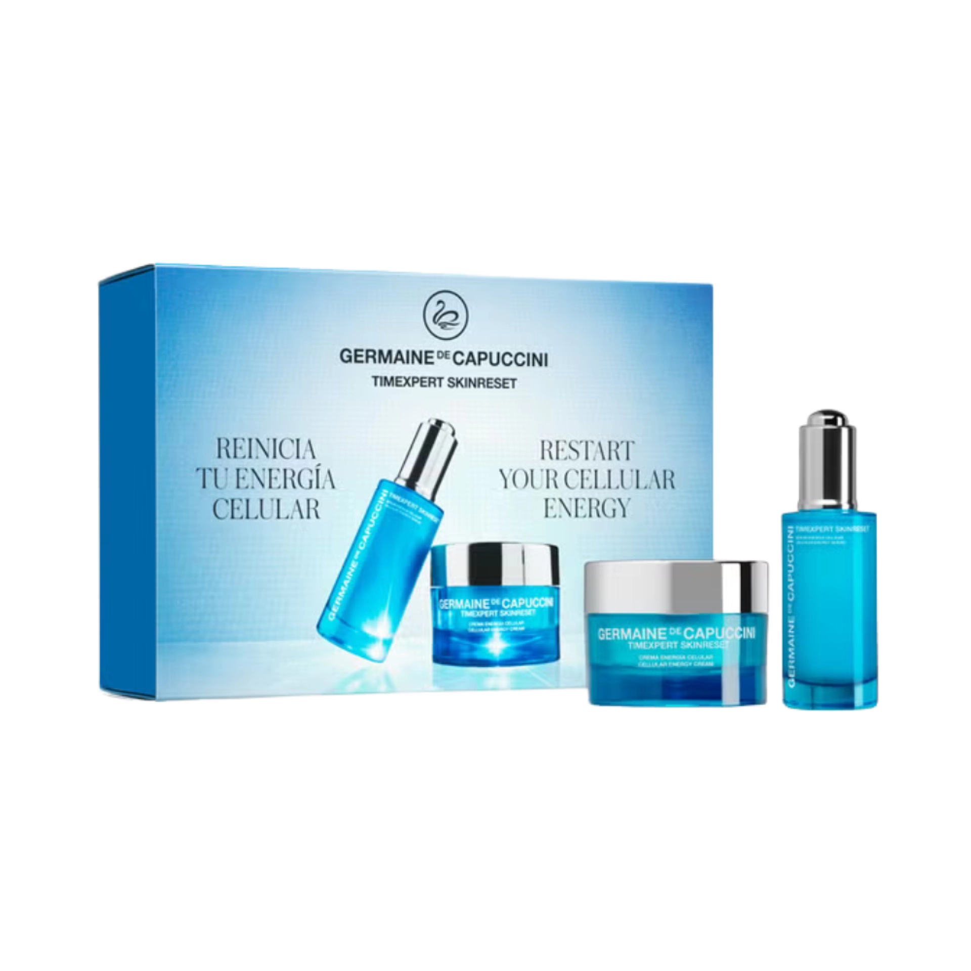 Timexpert Skinreset Rutina Reset Bioenergética | Sérum 50ml y Crema Energizante Facial 50ml  | Germaine de Capuccini ®