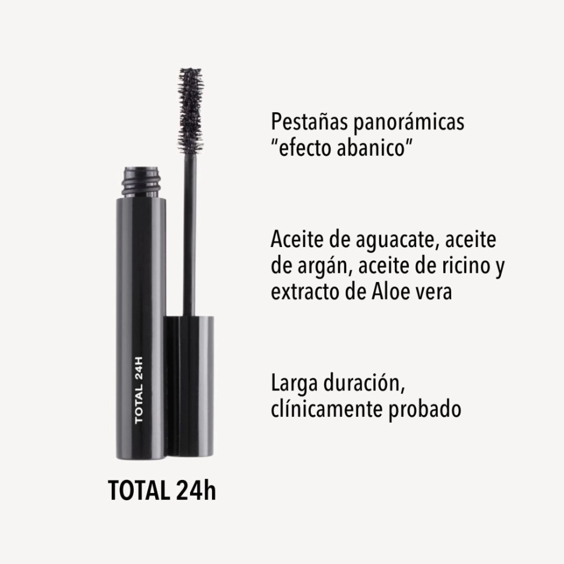 Total 24h | Máscara de pestañas de larga duración 10ml - Jorge de la Garza ®