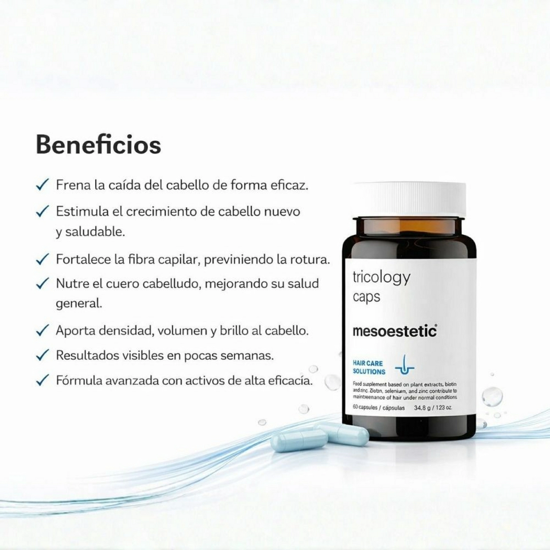 tricology caps | cápsulas para la caída del cabello 60 cáps - Hair Care Solutions - mesoestetic ®