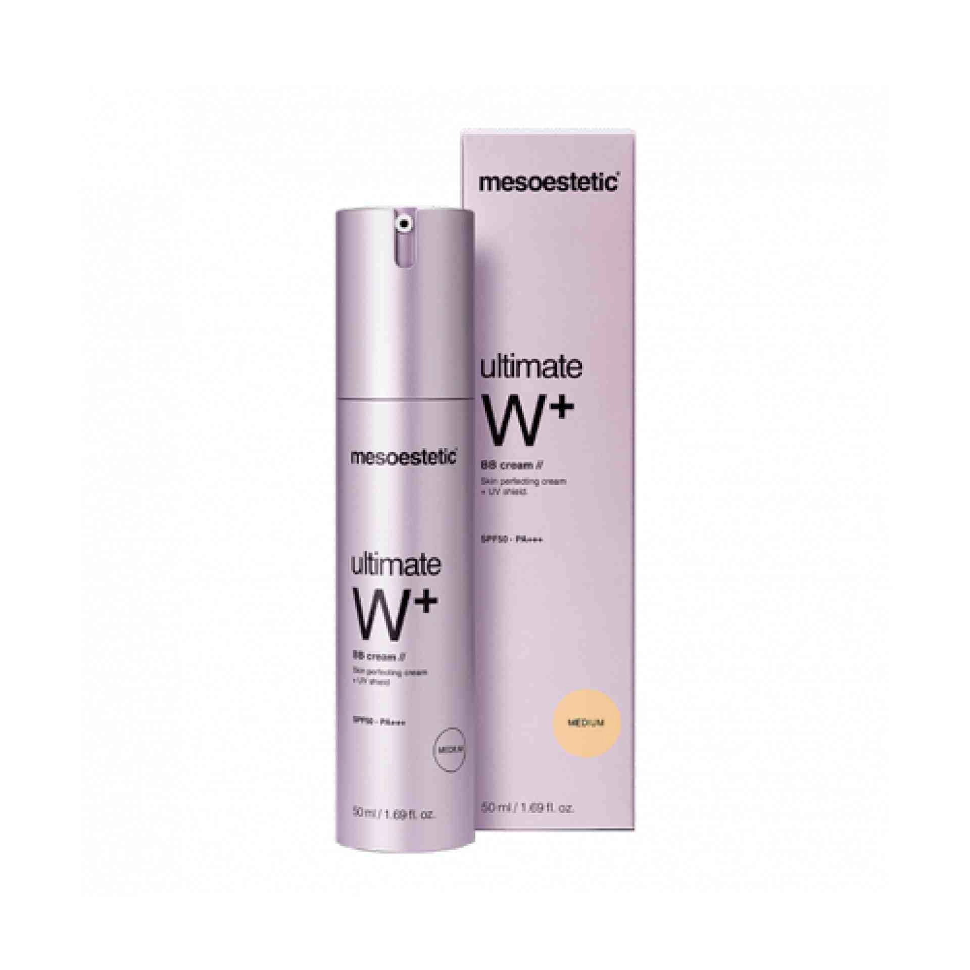 Ultimate W+ BB Cream Medium | Crema Multi-acción 50ml - Antiaging Solutions - Mesoestetic ®