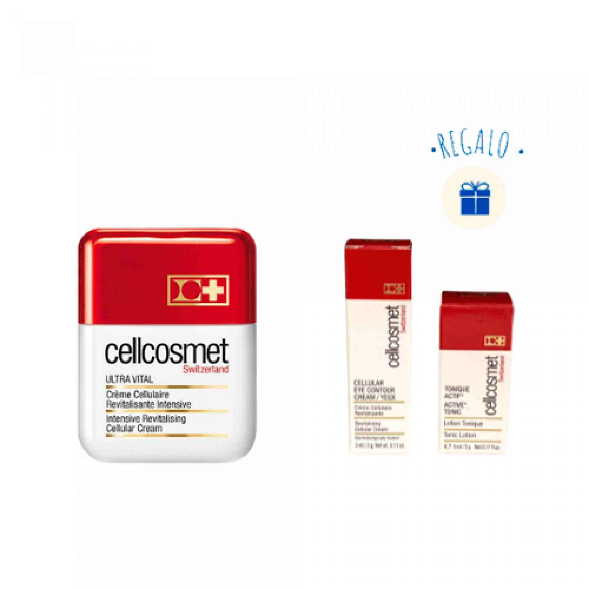 Ultra Vital 50ml + Regalo Minitallas Cellular Eye Contour Cream 3ml + Tonique Actif 5ml - Cellcosmet ®