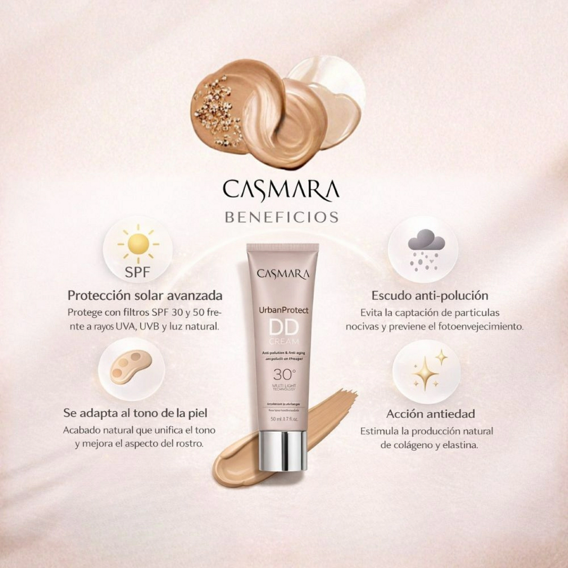 UrbanProtect DD Cream | Crema Protectora Antipolución con SPF - Casmara ®