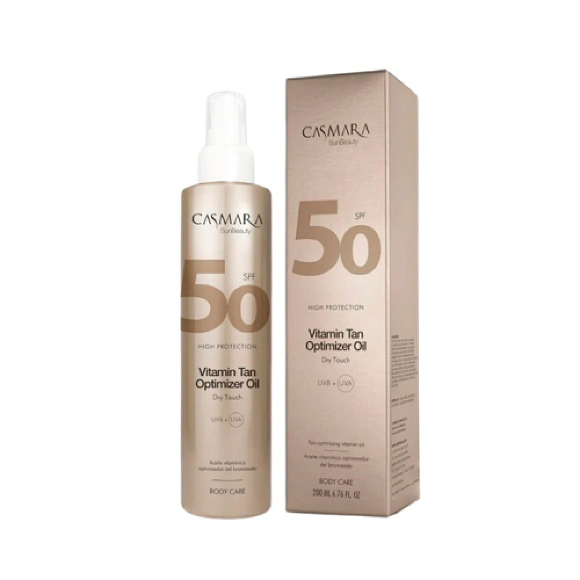 Vitamin Tan Optimizer Oil SPF50 200ml | Crema Corporal Solar - Casmara ®