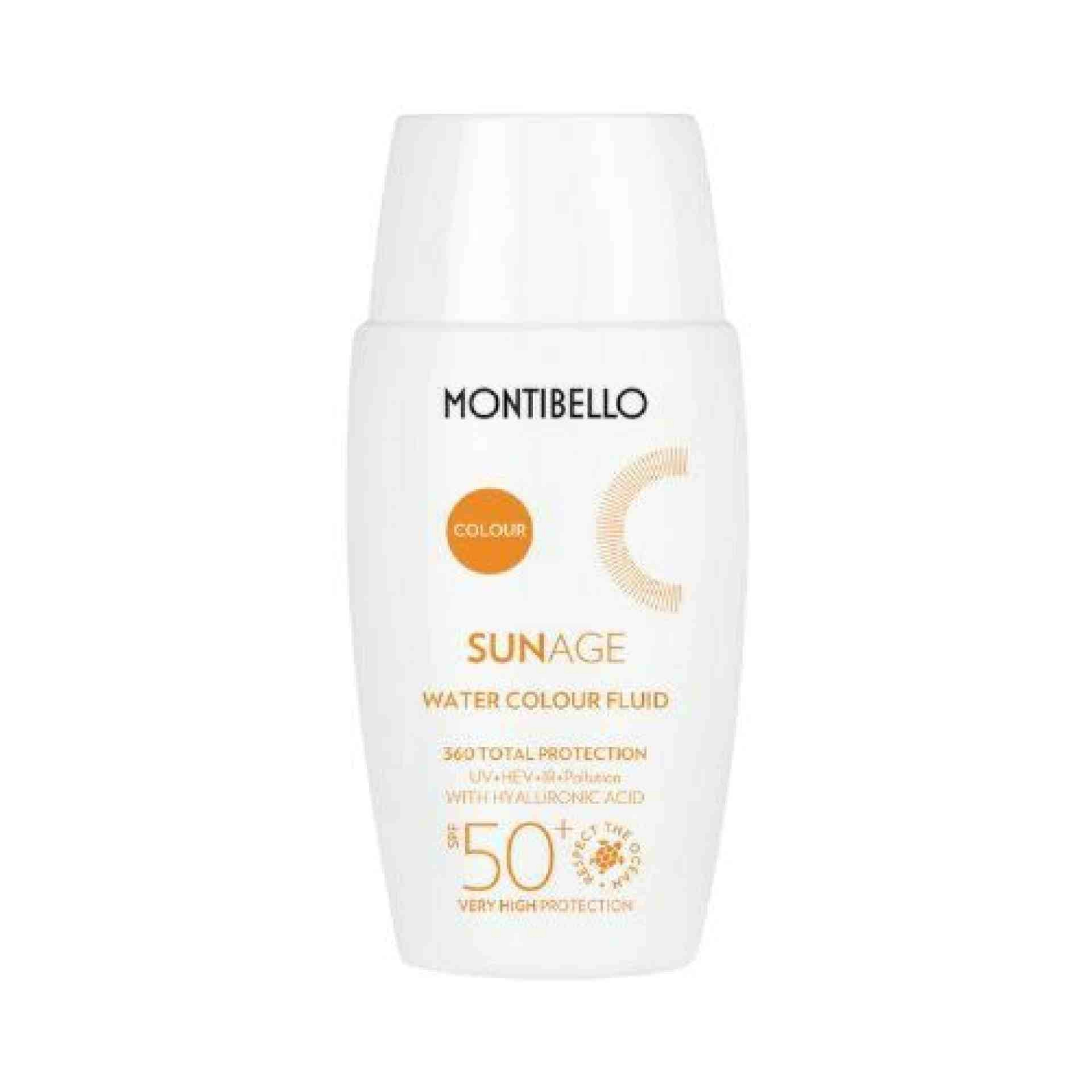 Water Color  Fluid SPF50+ | Protector solar con color y textura ligera 50ml - Sun Age - Montibello ®