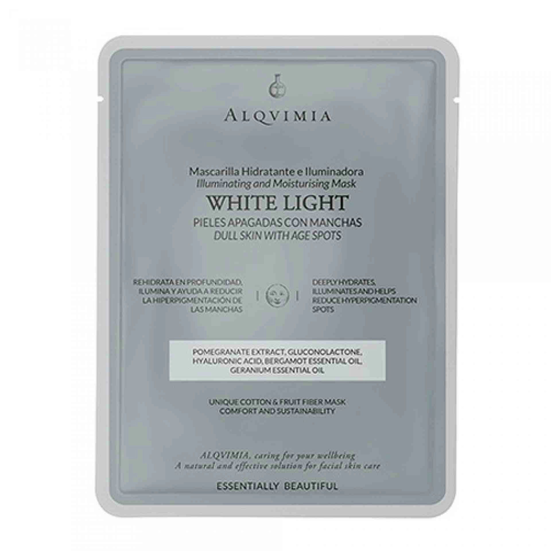 White Light I Mascarilla hidratante e iluminadora 1 ud - Essentially Beautiful - Alqvimia ®